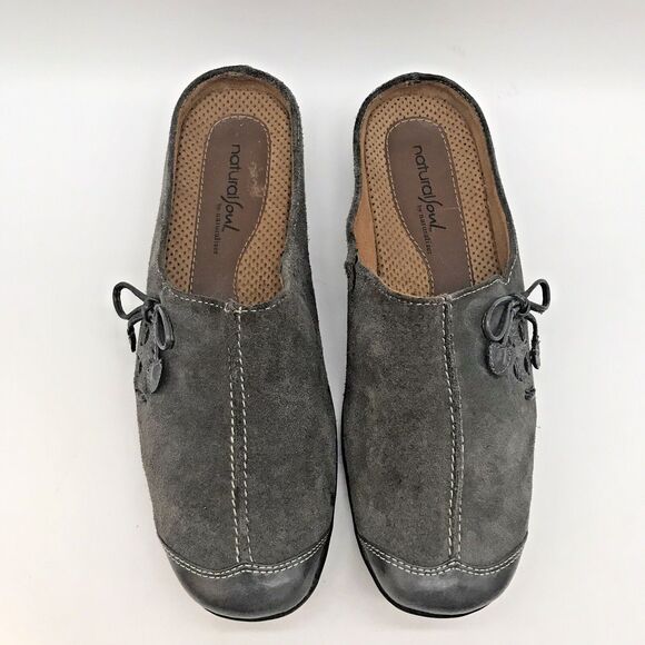 Natural Soul by Naturalizer Fanner Mules Women's 7.5M Gray Slide Comfort Clogs - Picture 5 of 10